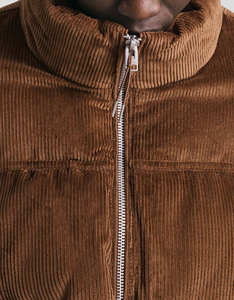 Nouvelle arrivée, veste matelassée en coton pour homme, veste matelassée de haute qualité personnalisée, prix direct d'usine, veste d'hiver en velours côtelé marron - Product Image 4