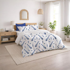 Juego de Ropa de Cama de Algodón, Funda de Edredón Suave con Fundas de Almohada a Juego, Juego de Funda de Edredón Transpirable, Cierre de Cremallera Oculta - Product Image 2