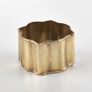 Brass Napkin Ring Flower Shape Vintage Design Table Decoration Accessory - Product Image 1