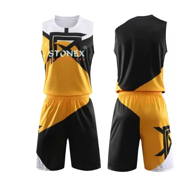 Divise da Basket colore personalizzato e Design Basket Ball Kit 100% poliestere tessuto sublimazione uniforme per squadre di Club in vendita