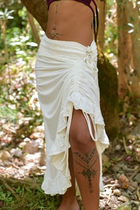 Falda Larga con Volantes para Mujer, Estilo Élfico, Bohemio, para Bodas, Festivales, Baile, Ropa de Verano, Regalo para Ella - Product Image 5