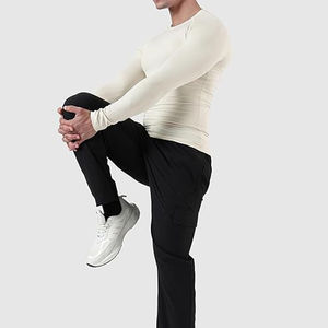 Camisetas Deportivas de Compresión para Hombre, Manga Larga, Secado Rápido, Personalizables, 100% Algodón, Cuello Redondo - Product Image 3