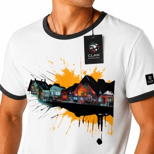 เสื้อยืดโอเวอร์ไซส์ทรงหลวม คอริบ แขนยาว ผ้าฝ้าย 100% หนัก 240 GSM สำหรับผู้ชาย ไซส์พลัส ระบายอากาศได้ดี สไตล์สตรีทแวร์ สีพื้น - Product Image 5