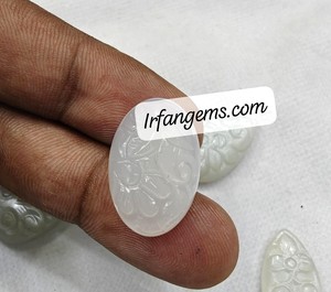Lot de Cabochons en Pierre de Lune Blanche Naturelle de Haute Qualité à 100 %, Prix de Gros, pour la Fabrication de Bijoux Faits Main en Pierre de Lune Blanche - Product Image 2