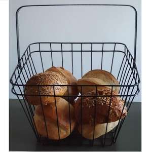 Wholesale Black Coated Countertop <b>Storage</b> <b>Basket</b> Metal Organizer Fruits and <b>Vegetable</b> <b>Storage</b> Kitchenware Metal <b>Basket</b> - Product Image 3