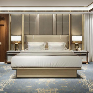 Modern Solid Wood King <b>Bed</b> Frame Handcrafted Extendable Poster Platform Foldable Durable <b>Bed</b> - Product Image 2