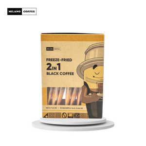 กาแฟพรีเมี่ยมมิลาโน่ กาแฟสำเร็จรูปผสมโรบัสต้า กาแฟดำ 2-in-1 รสเข้มข้น+รสขม จากดักลัก แพ็คส่งออก - Product Image 2