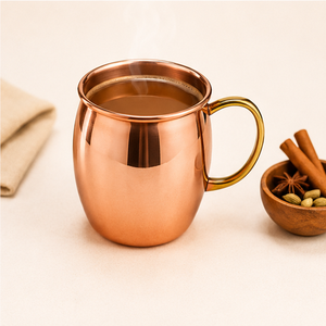 Modern Custom Solid Copper Moscow Mule Mugs Handcrafted Hammered Copper <b>Cup</b> for Beer Cocktails & <b>Cold</b> Drinks On Sale - Product Image 4