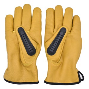 Heavy Duty Cowhide Leather Work Gloves TPR Impact Resistant Mechanic Safety Gloves for Industrial Construction Work - Product Image 5