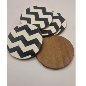 Handmade Bone Inlay Coasters Set Luxury Drink Coasters for Home and Table Decor - Product Image 4