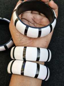 Bracelet en corne de buffle fait main, bijoux traditionnels en corne - Product Image 1
