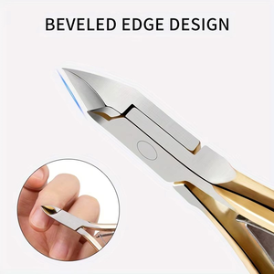 Juego de Tijeras para Piel Muerta de Acero Inoxidable, Cortaúñas, Empujador de Cutículas, Removedor de Uñas y Gel, Kit de Manicura Profesional - Product Image 2