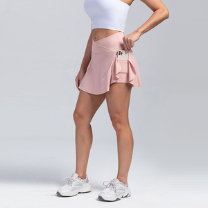 <b>Women's</b> Solid Color High Waist Sport <b>Skorts</b> Knitted Spandex Polyester Breathable Regular Fit - Product Image 2