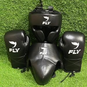 Top Quality Professional Fly Boxing Sparring Set Custom Logo Fighting Gears Sparring Set Wholesale Genuine Leather <b>Training</b> Set - Product Image 1