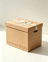 Maßgefertigte Starre Karton-Aufbewahrungsbox mit Griff-Ausschnitt, Prägedesign, Umweltfreundlich, Individuelles Logo, Farb- und Größenoptionen