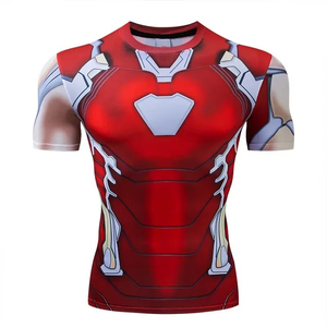 Chemise de compression à manches longues pour hommes, imprimée par sublimation, protection à séchage rapide, pour surf, natation, gym, entraînement physique - Product Image 3