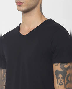 Hombres 100% algodón logotipo personalizado diseño en blanco transpirable camisetas de alta calidad de gran tamaño gota hombro camiseta para hombres - Product Image 2