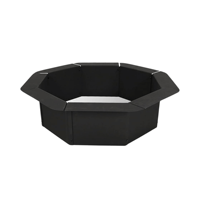 Anneau de foyer hexagonal robuste en acier inoxydable pour barbecue, insert de brasero extérieur pour jardin, brûleur à bois DIY avec pique à bois portable
