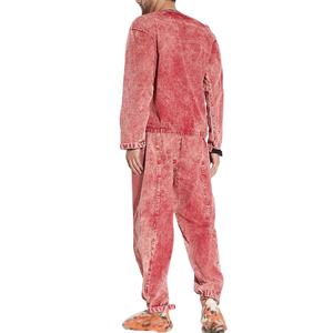 Chándal de lavado ácido informal para hombre 100% algodón transpirable diseño personalizado tu propio invierno 2026 - Product Image 3