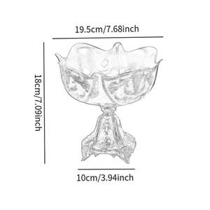 Centro de Mesa para Bodas, Plato para Frutas Plateado, Frutero Decorativo para Arreglos, Eventos, Decoración de Mesa de Salón - Product Image 5