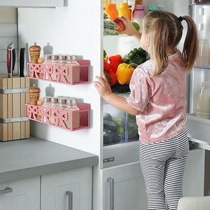 Set di 2 Portaspezie Magnetici per Frigorifero, Cestello in Metallo, Organizzatore per Cucina e Casa - Product Image 2