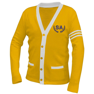 Custom College Open Front Knitted <b>Cardigan</b> <b>Sweater</b> Embroidered Patch Button Casual Winter Style Applique Design <b>Cardigan</b> - Product Image 2