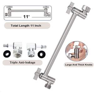 Soffione Doccia Quadrato da 10 Pollici con Effetto Pioggia e Alta Pressione in Acciaio Inossidabile, Finitura Nichel Spazzolato - Set Hardware di Alta Qualità - Product Image 4