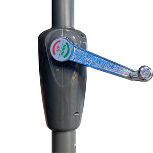 8 costole esterno in alluminio Patio ombrello UV 50 + protezione pulsante di inclinazione Base a manovella per il mercato del giardino sulla spiaggia 9 'dimensioni del tavolo - Product Image 4