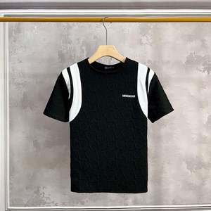 Casual Men's T Shirt Round Neck <b>Foam</b> Fabric Color Contrast Sleeves Quick Dry 160gsm - Product Image 2