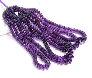 RAY FINE ORNATES Cuentas de Amatista Natural Ovaladas Lisas Certificadas por Terceros para la Fabricación de Collares y Pulseras - Product Image 1