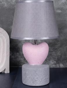 Modern Heart Shape Ceramic Table Lamp with Beige Fabric Drum Shade Warm White Light for Bedroom <b>Decorative</b> <b>Lighting</b> - Product Image 3