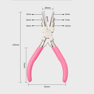 Pince à boucler de précision en acier inoxydable pour la création de boucles de 6 tailles (de 3 à 10 mm) pour anneaux de jonction, fabrication de bijoux et artisanat DIY - Product Image 3