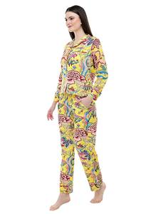 Pijama de algodón para mujer, camisón de verano para la playa, camisón de algodón suave estampado, camisón con botones, camisa de pijama estampada - Product Image 2