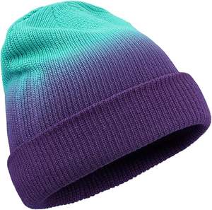 Custom Embroidery 4 Corner Round Skiing <b>Head</b> <b>Cover</b> Tie Dye Beanies Women Factory Wholesale Caps jacquard - Product Image 3