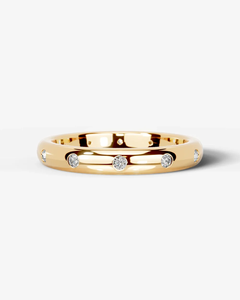 Bague de mariage unisexe en or jaune 14 carats classique avec diamant de laboratoire taille brillant rond 1 carat, clarté VS1, couleur F - Product Image 1