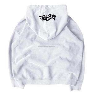 Trending Oversized Zipper Hoodie Custom Puff Print | Vintage Hip-Hop Style | 100% Cotton Fleece | Unisex Pullover - Product Image 4