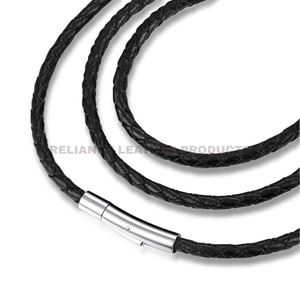 Reliance Leather Products 4mm Black Shine Bolo <b>Braided</b> Leather <b>Cord</b> for Craft and Jewelry Projects Roll Packaging - Product Image 6