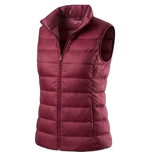 Bubble <b>Gilet</b> vest Eco-Friendly Women Packable <b>Lightweight</b> Quilted Short Puffer Down Vest Waistcoat Slim Fit sleeveless - Product Image 3