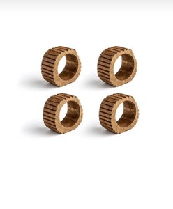 Elegantes Anillos de Servilleta Redondos Hechos a Mano de Madera – Decoración de Mesa Minimalista Escandinava - Product Image 2