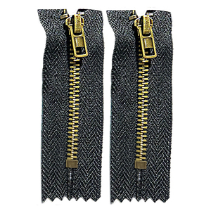 Fermeture éclair en métal pour jean, ton laiton doré, robuste, vente en gros, longueur personnalisée, accessoire de vêtement, fabricant OEM - Product Image 4