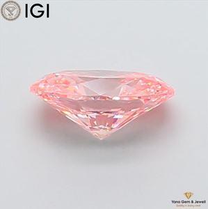 Diamant de 2,00 carats avec certificat IGI, couleur rose vif fantaisie, clarté VVS2, diamant de laboratoire cultivé en CVD, taille ovale, pour bague de fiançailles - Product Image 6