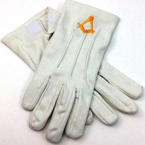 ผู้ผลิตมืออาชีพ ถุงมือเรกาเลียสำหรับกีฬาและสวมใส่ทั่วไป คุณภาพสูง ผลิตจากผ้าฝ้าย 100% สีขาว ปักลาย ทนทาน แห้งเร็ว - Product Image 1