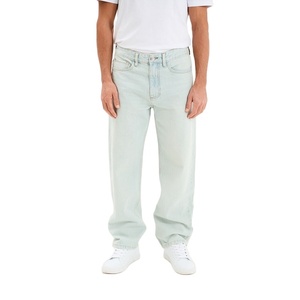 กางเกงยีนส์ผ้าฝ้าย 100% ทรงหลวมสบาย เอวมาตรฐานสำหรับผู้ชาย 5 กระเป๋า สไตล์ลำลองแนวสตรีทแฟชั่น ซิปหน้า สไตล์คลาสสิกสำหรับทุกวัน - Product Image 3