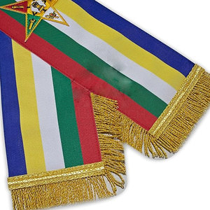 Echarpes masónicas de tela de alta calidad con bordados detallados para uso formal y en eventos. - Product Image 4