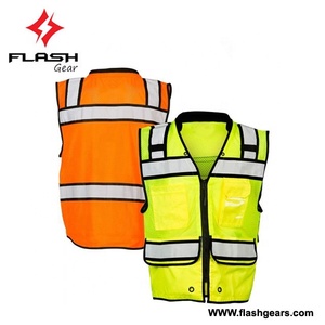 Gilet de sécurité en maille réfléchissante haute visibilité avec poches Gilet de sécurité imperméable pour la construction routière - Product Image 5