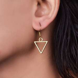 Pendientes de latón hechos a mano, joyería de moda artesanal, estilo étnico indio, sostenible, sin plomo. - Product Image 1