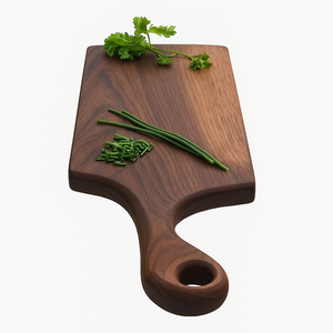 เขียงไม้กระถินพร้อมด้ามจับ รูปทรงแปลกตา เขียงครัว เขียงเสิร์ฟ ชีส - Product Image 3