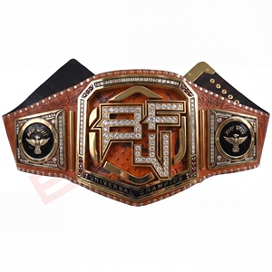 Ceinture de championnat universel Bray Wyatt The Fiend en cuir véritable avec boucle à plaque en strass - Product Image 2