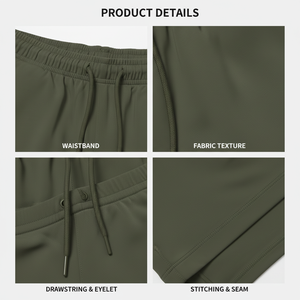Pantalones Cortos Unisex Anchor Verde Oliva, Tejidos, de Alta Calidad, 220g, con Estampado Digital, Cintura con Cordón, Bolsillos, Casuales, Transpirables, Deportivos - Product Image 6