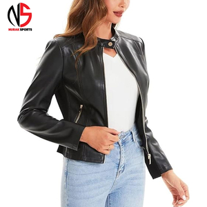 Veste en cuir véritable pour homme, vente en gros, mode, cuir PU noir, vêtements d'hiver, imperméable, respirant, coupe-vent, col mandarin - Product Image 4